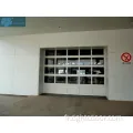 Porte de garage sectionnelle en verre transparent électrique